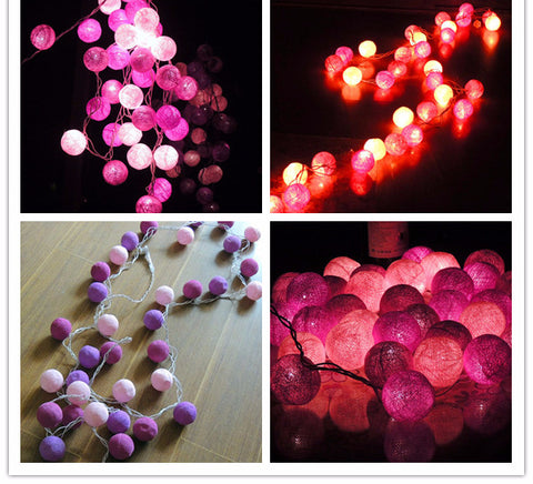 Cotton Ball String Lights