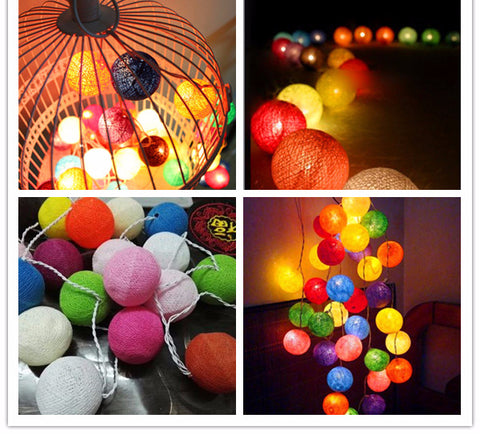 Cotton Ball String Lights