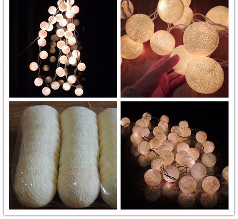 Cotton Ball String Lights