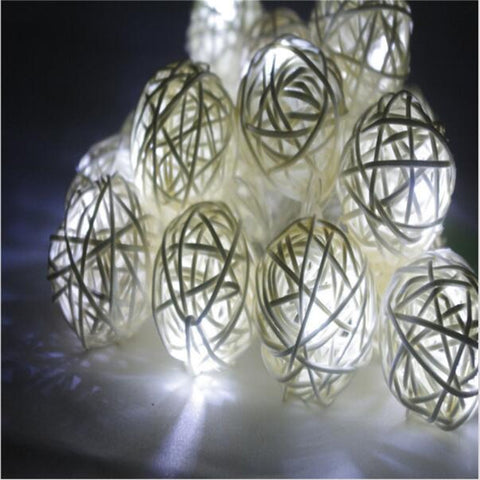 Rattan Ball Led string light