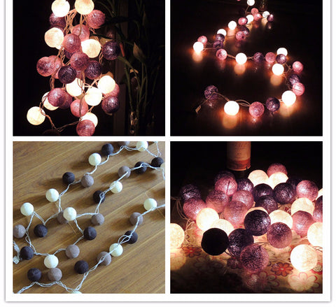 Cotton Ball String Lights