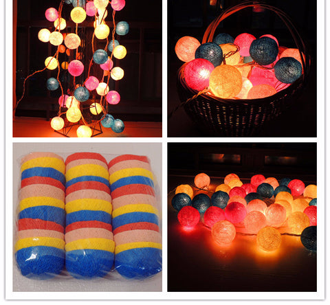 Cotton Ball String Lights