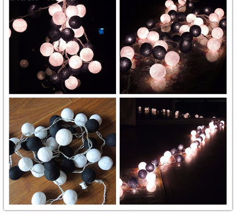 Cotton Ball String Lights