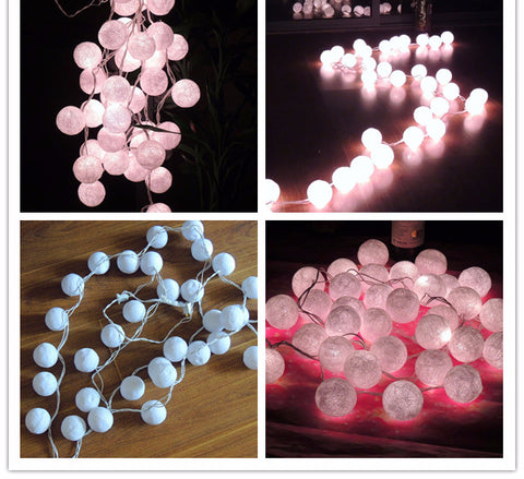 Cotton Ball String Lights