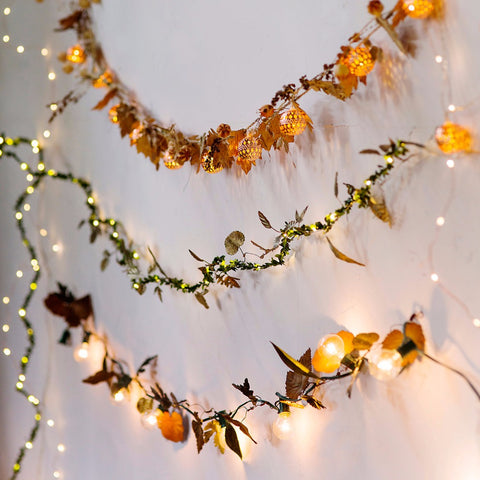 Waterproof Leaf Garland LED Lights