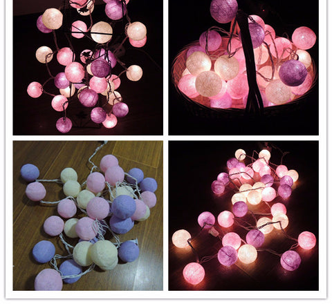 Cotton Ball String Lights