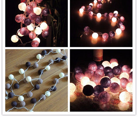 Cotton Ball String Lights